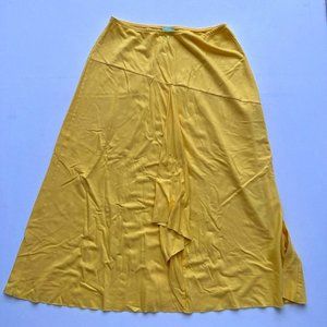 Nyla front draped yellow  skirt